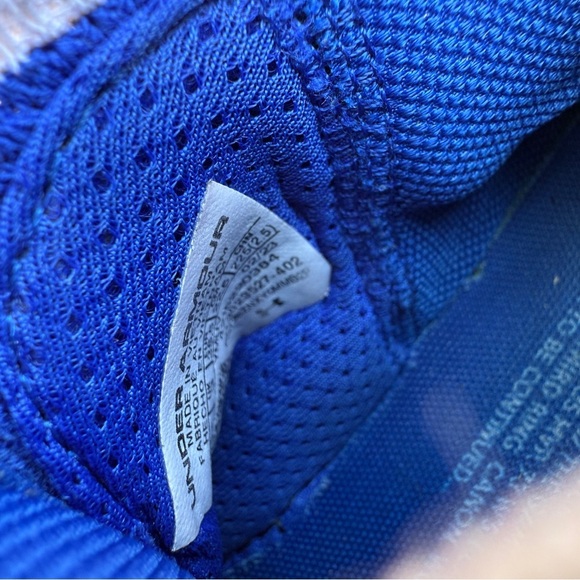 Under Armour Curry 8 Boy’s Basketball Shoes Royal Blue White Size 3.5Y Athletic - Picture 10 of 11